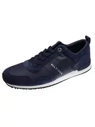 Produktbild: Tommy Hilfiger ICONIC LEATHER SUEDE MIX RUNNER Runner Sneaker Herren, Blau (MIDNIGHT), 47 EU
