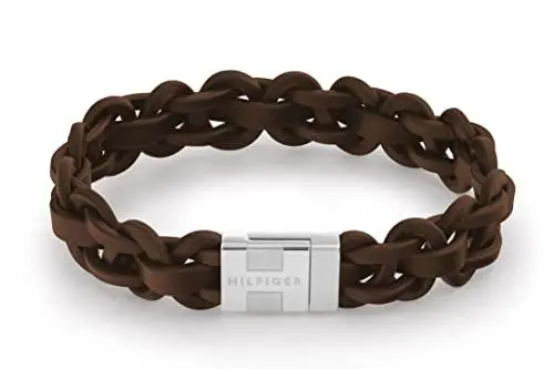 Produktbild: Tommy Hilfiger Jewelry Geflochtenes Lederarmband für Herren Braune Farbe - 2790309