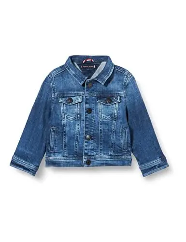 Produktbild: Tommy Hilfiger Jungen Denim Trucker Jacket Jacke, Mediumusedcrsshtch, 80 cm