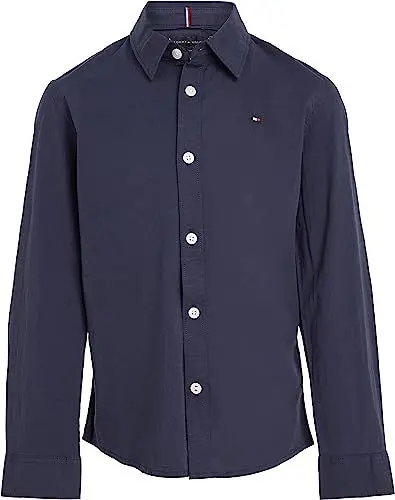 Produktbild: Tommy Hilfiger Jungen Hemd mit Stretch, Blau (Twilight Navy), 6 Jahre