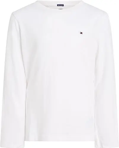 Produktbild: Tommy Hilfiger Jungen Langarmshirt Basic, Weiß (Bright White), 14 Jahre