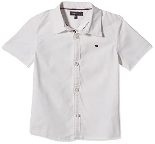 Produktbild: Tommy Hilfiger Jungen Stretch Oxford Shirt S/S Hemd, White, 80 cm