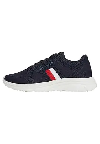 Produktbild: Tommy Hilfiger Herren Runner Sneaker Modern Runner Knit Sportschuhe, Blau (Desert Sky), 45