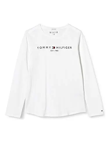 Produktbild: Tommy Hilfiger Mädchen Essential Tee L/s Hemd, weiß, 14 Years