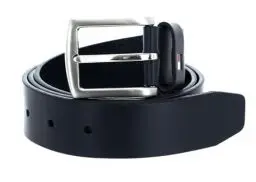 Produktbild: Tommy Hilfiger Herren Gürtel New Denton 3,5 cm Belt Ledergürtel, Blau (Midnight), 95 cm