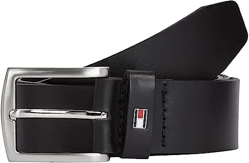 Produktbild: Tommy Hilfiger Herren Gürtel New Denton 3.5 Belt Ledergürtel, Schwarz (Black), 100