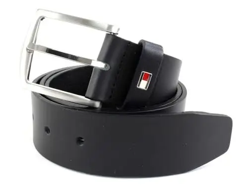 Produktbild: Tommy Hilfiger Herren Gürtel New Denton Belt 4,0 cm Ledergürtel, Blau (Midnight), 105 cm