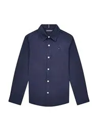 Produktbild: Tommy Hilfiger SOLID STRETCH POPLIN SHIRT L/S Freizeithemden Jungen, Blau (Twilight Navy), 8 jahre