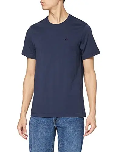 Produktbild: Tommy Jeans Herren T-Shirt Kurzarm TJM Original Slim Fit, Blau (Black Iris), L