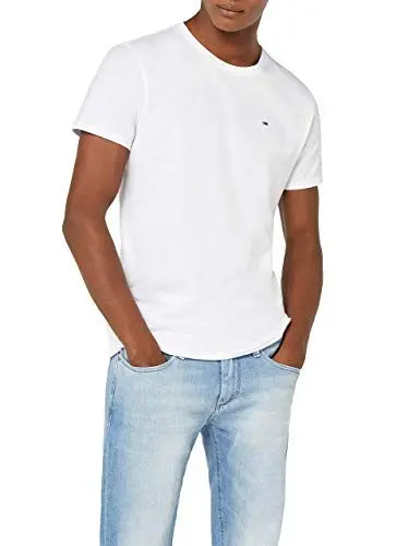Produktbild: Tommy Jeans Herren Tjm Xslim Jersey Tee Dm0dm04411 Langarmhemd, Weiß (Classic White), L EU
