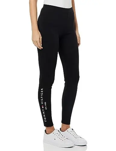 Produktbild: Tommy Hilfiger Heritage Slim Hilfiger Legging Leggings, Damen, Schwarz (Black), L