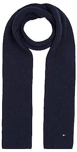 Produktbild: Tommy Hilfiger Herren Essential Flag Scarf AM0AM11480 Schals, Blau (Space Blue), OS