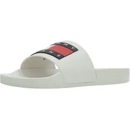 Produktbild: Tommy Jeans Damen Badeschuhe Flag Pool Slide Badelatschen, Weiß (Ecru), 41