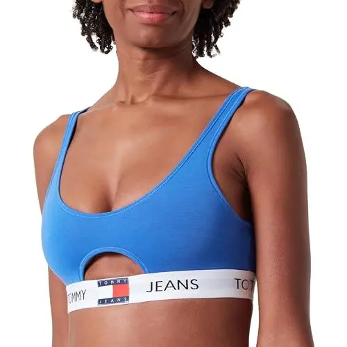 Produktbild: Tommy Jeans Damen Bralette Cut Out, Blau (Empire Blue), XXL