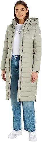 Produktbild: Tommy Jeans Damen Daunenmantel Basic Winter, Mehrfarbig (Faded Willow), XXS