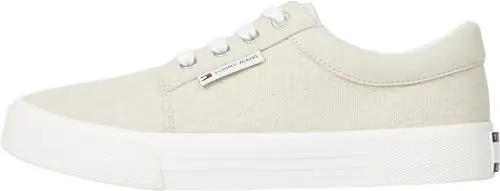 Produktbild: Tommy Jeans Damen Derby Sneaker Skate Schuhe, Elfenbein (Newsprint), 40