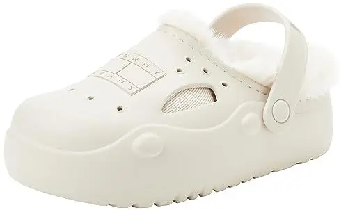 Produktbild: Tommy Jeans Damen Hausschuhe Freedom Mule Plüsch, Beige (Bleached Stone), 35/36