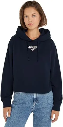 Produktbild: Tommy Jeans Damen Hoodie Tjw Rlx Essential Logo Hoodie mit Kapuze, Blau (Dark Night Navy), L