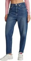 Produktbild: Tommy Jeans Damen Jeans Hose Mom-Fit Tapered Fit, Blau (Denim Dark), 25W/32L
