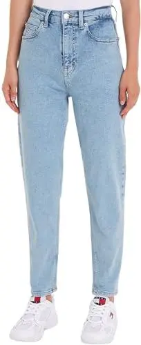 Produktbild: Tommy Jeans Damen Jeans Hose Slim Mom Fit, Blau (Denim Light), 24W/34L