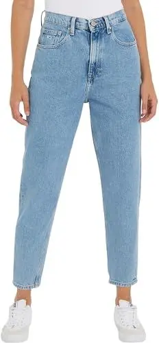 Produktbild: Tommy Jeans Damen Jeans Mom Fit, Blau (Denim Light), 26W/32L