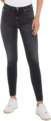 Produktbild: Tommy Jeans Damen Jeans Nora Md Skn Ah1288 Skinny Fit, Schwarz (Denim Black), 31W / 32L