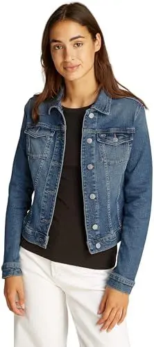 Produktbild: Tommy Jeans Damen Jeansjacke Vivianne Knopfleiste, Blau (Denim Medium), S