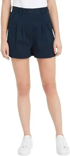 Produktbild: Tommy Jeans Damen Shorts Claire Pleated Shorts Kurz, Blau (Dark Night Navy), 34W