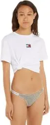 Produktbild: Tommy Jeans Damen String High Leg Thong Print Tanga, Mehrfarbig (Tj Skinny Stripe), XL