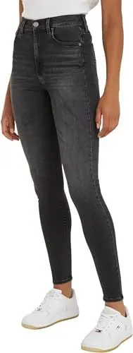 Produktbild: Tommy Jeans Damen Jeans Hose Sylvia Skinny Fit, Blau (Denim Black), 32W/32L