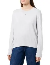 Produktbild: Tommy Jeans Damen TJW Essential Crew Neck Sweater DW0DW17254 Pullover, Grau, L