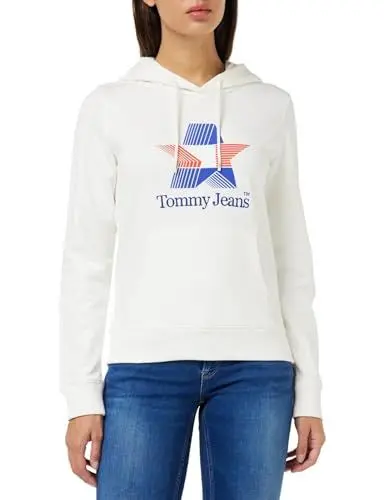 Produktbild: Tommy Jeans Damen TJW REG TJ Star DW0DW17690 Hoodies, Weiß, XS
