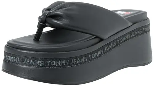Produktbild: Tommy Jeans Damen TJW Wedge Sandal EN0EN02457 Keilsandale, Schwarz, 40 EU