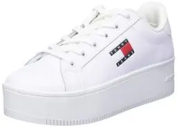 Produktbild: Tommy Jeans Damen Tjw Flatform En0en02518 Cupsole Sneaker, Weiß, 39 EU