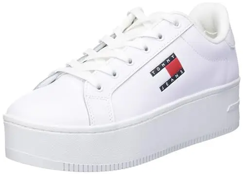 Produktbild: Tommy Jeans Damen Tjw Flatform En0en02518 Cupsole Sneaker, Weiß, 39 EU