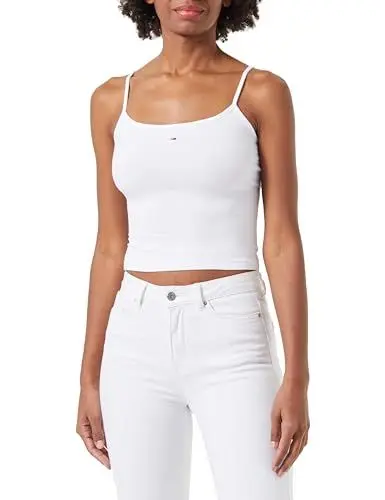 Produktbild: Tommy Jeans Damen Tops Cropped, Weiß (White), L