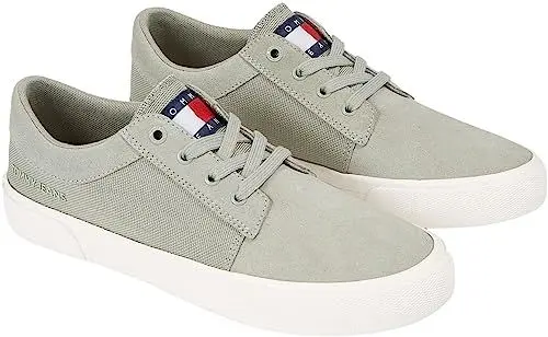 Produktbild: Tommy Jeans Damen Vulcanized Sneaker Lace Up Schuhe, Mehrfarbig (Faded Willow), 37