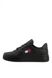 Produktbild: Tommy Jeans Herren Cupsole Sneaker Retro Basket Schuhe, Schwarz (Black), 40