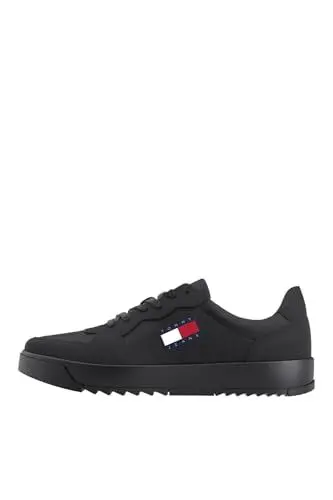 Produktbild: Tommy Jeans Herren Cupsole Sneaker Retro Essential Schuhe, Schwarz (Black), 45