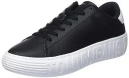 Produktbild: Tommy Jeans Herren Cupsole Sneaker Tommy Jeans Leather Outsole Schuhe, Schwarz (Black), 45 EU