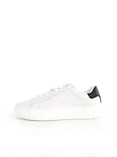 Produktbild: Tommy Jeans Herren Cupsole Sneaker Tommy Jeans Leather Outsole Schuhe, Weiß (White), 44 EU
