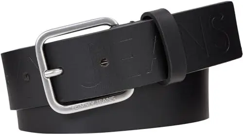 Produktbild: Tommy Jeans Herren Gürtel Finley 3.5 Ledergürtel, Schwarz (Black), 90