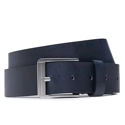 Produktbild: Tommy Jeans Herren Gürtel Tjm Finley 3,5 cm Ledergürtel, Blau (Twilight Navy), 85