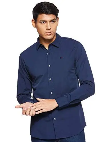 Produktbild: Tommy Jeans Herren Hemd TJM Original Langarm, Blau (Black Iris), XXL