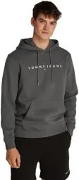 Produktbild: Tommy Jeans Herren Hoodie Linear Logo mit Kapuze, Grau (Washed Black), XXL