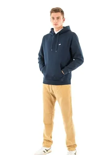 Produktbild: Tommy Jeans Herren Hoodie Regular Fit Flag Fleece mit Kapuze, Blau (Dark Night Navy), XS