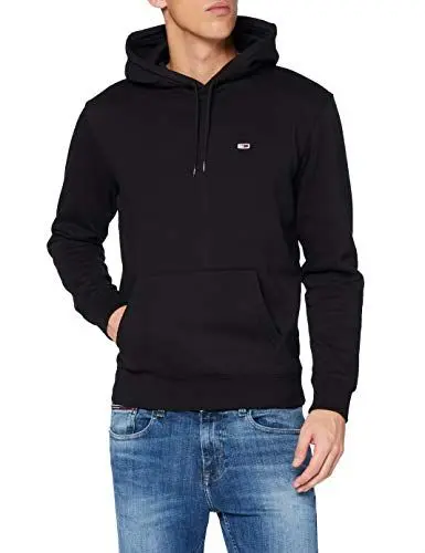 Produktbild: Tommy Jeans Herren Hoodie TJM Regular mit Kapuze, Schwarz (Black), M