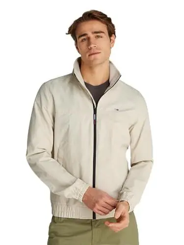Produktbild: Tommy Jeans Herren Jacke Essential Casual Bomber Übergangsjacke, Elfenbein (Newsprint), S