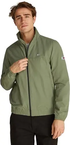 Produktbild: Tommy Jeans Herren Jacke Essential Casual Bomber Übergangsjacke, Grün (Aruba Green), S