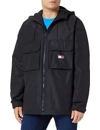 Produktbild: Tommy Jeans Herren Jacke Fleece Lined Übergangsjacke, Schwarz (Black), XS